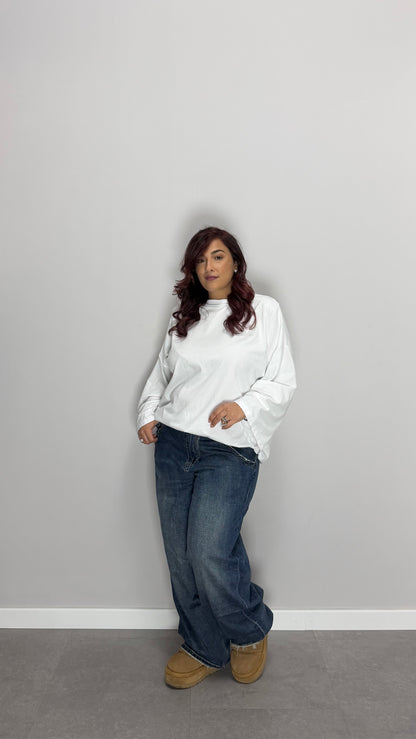 T-Shirt Silhouette con spalline Bianca TS44