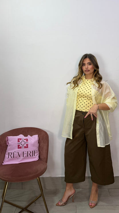 Camicia Velatissima Gialla V6808