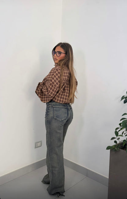 Jeans Palazzo Tabacco Premium Quality M2270-3