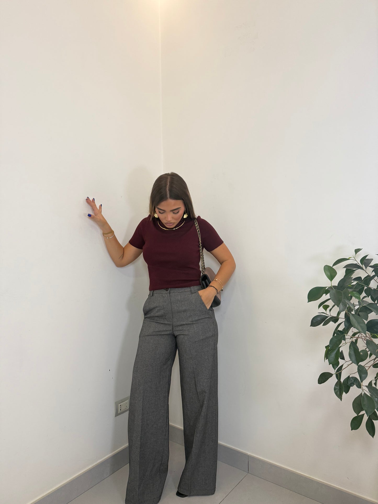 Pantalone Studios top Quality Grigio CR11304