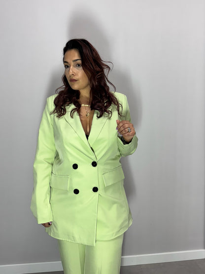 TAILLEUR doppio petto verde pastello  m12153