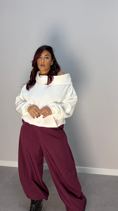 Felpa Perla Bianca Felpata 97037