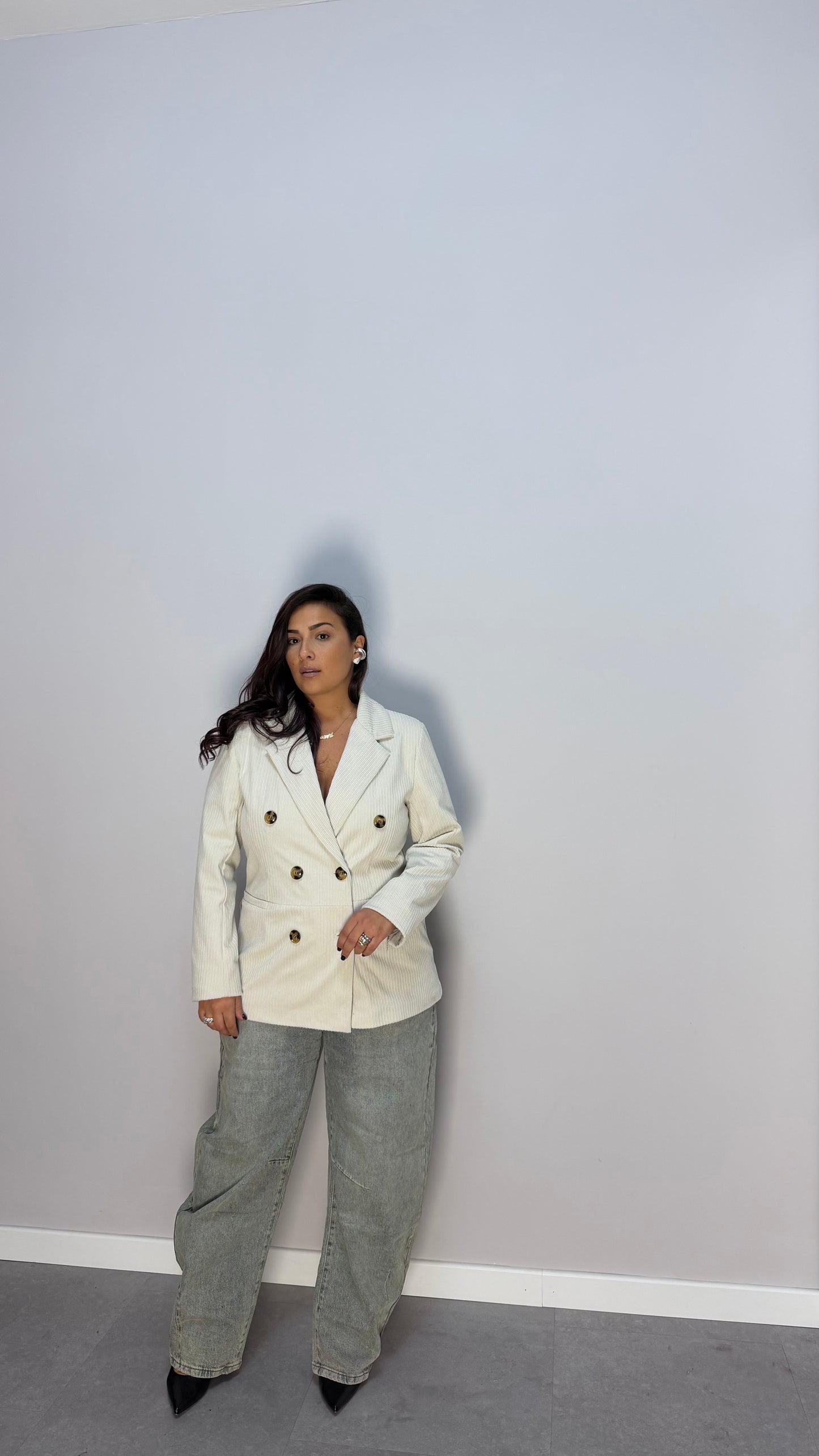 Giacca Cordelia in velluto Panna 251017