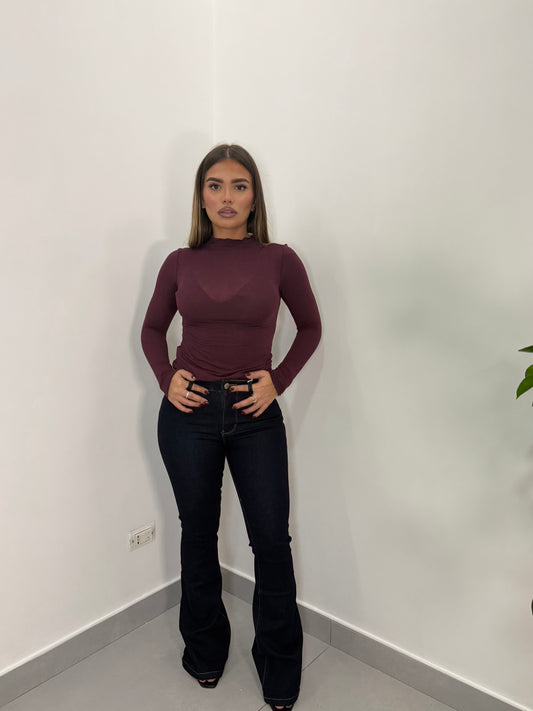 Shirt Velatissime Cashmere bordeaux 28150