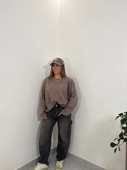 T-shirt Soho oversize con spalline 2639