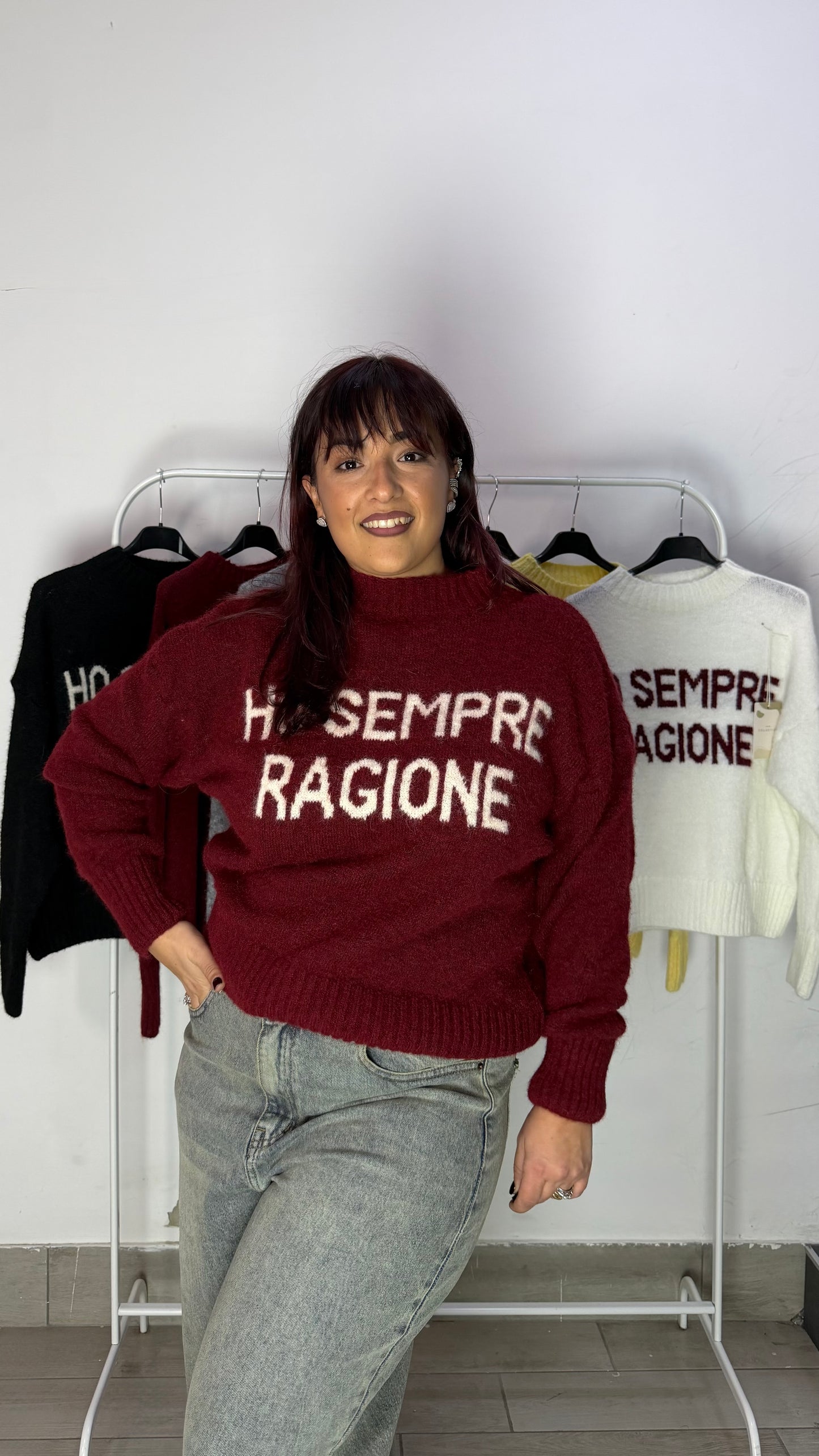 Maglioncino Ho Sempre Ragione Bordeaux 3071