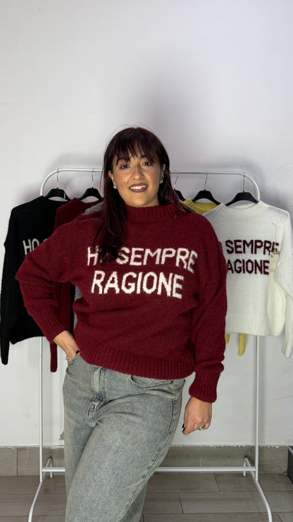 Maglioncino Ho Sempre Ragione Bordeaux 3071