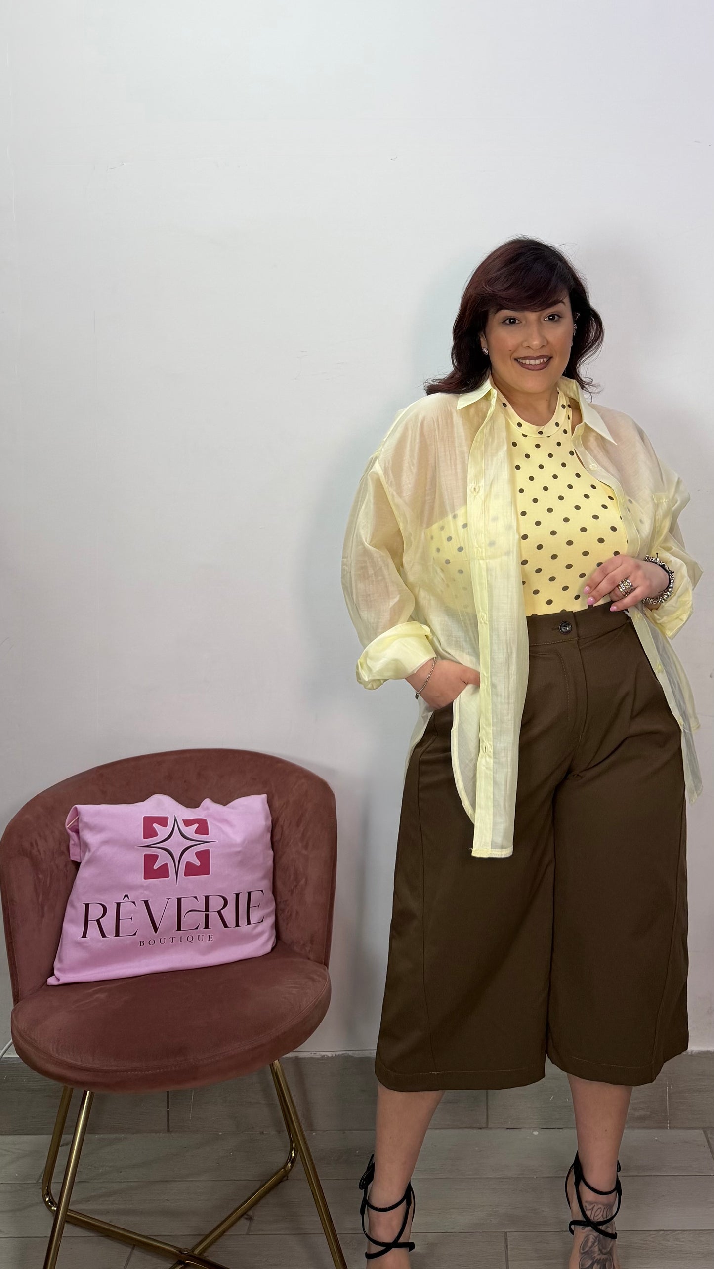Camicia Velatissima Gialla V6808