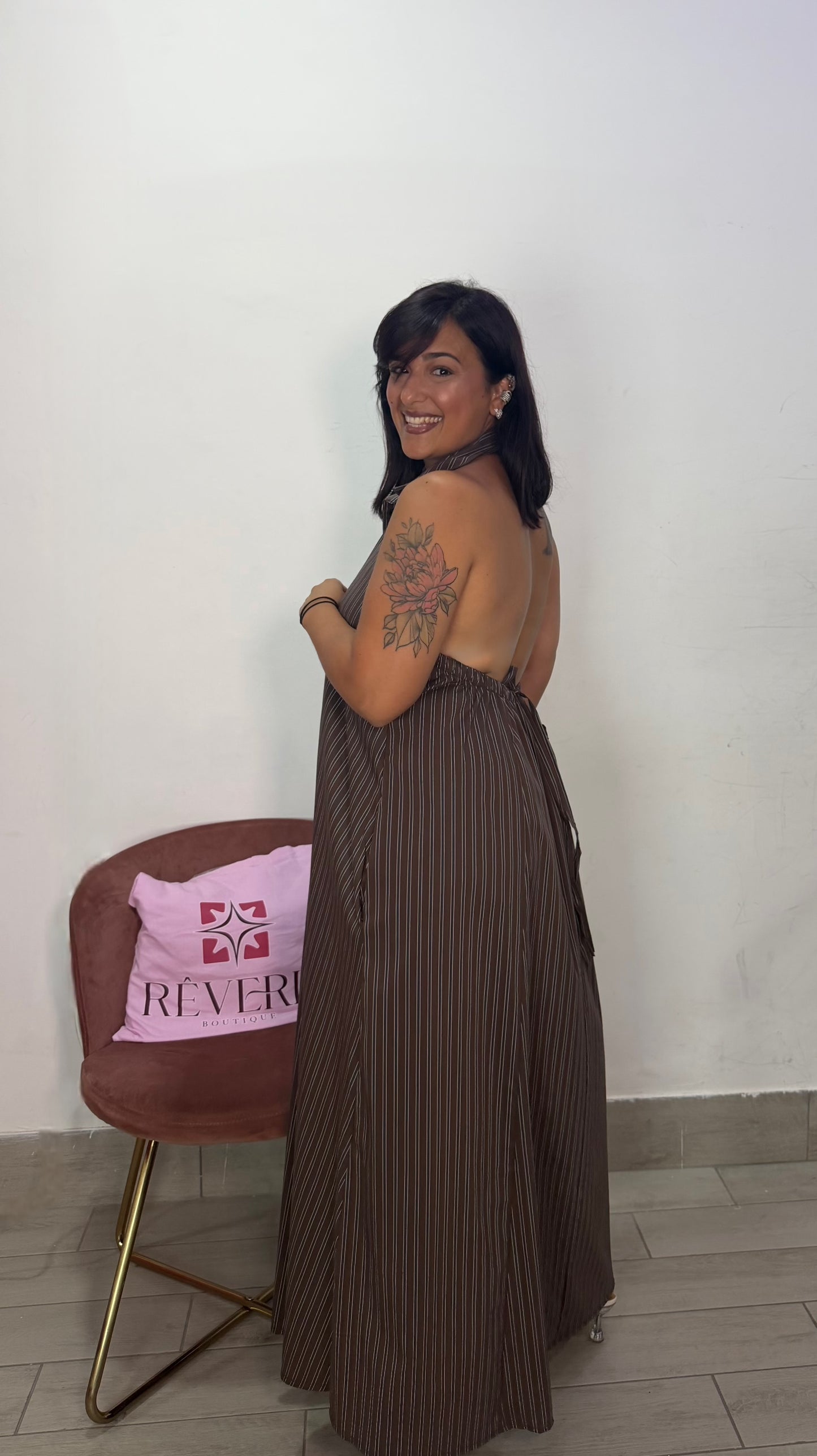 Dress Sofy a Camicia Marrone 4601C19