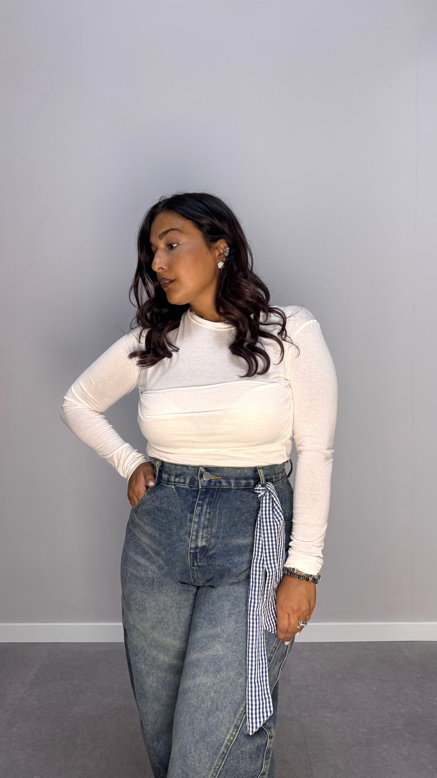 Maglia fasciata bianca 5312