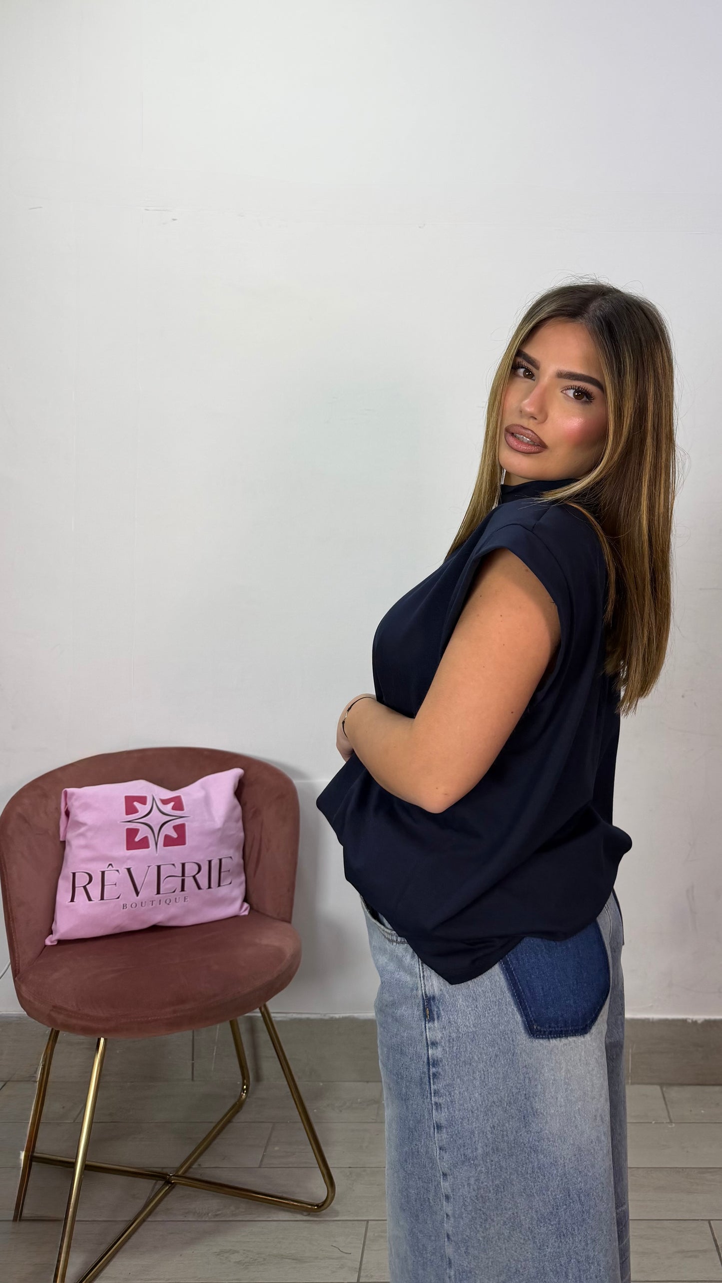 T-Shirt Nala con spalline Blu GM44