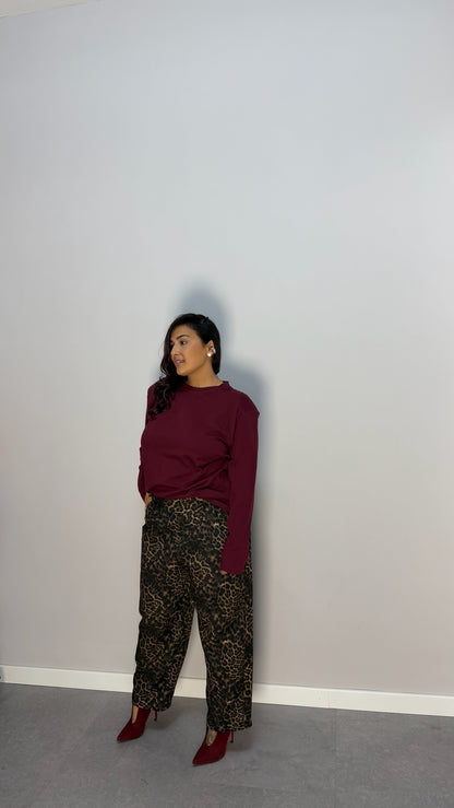 T-shirt Helena Bordeaux con spalline F0638