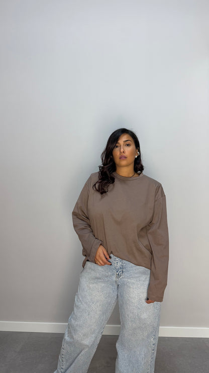 T-shirt Soho oversize con spalline 2639