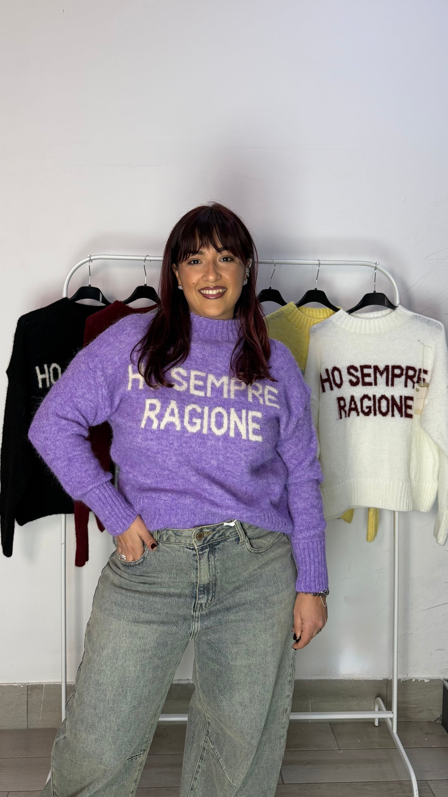 Maglioncino Ho Sempre Ragione Viola 3071