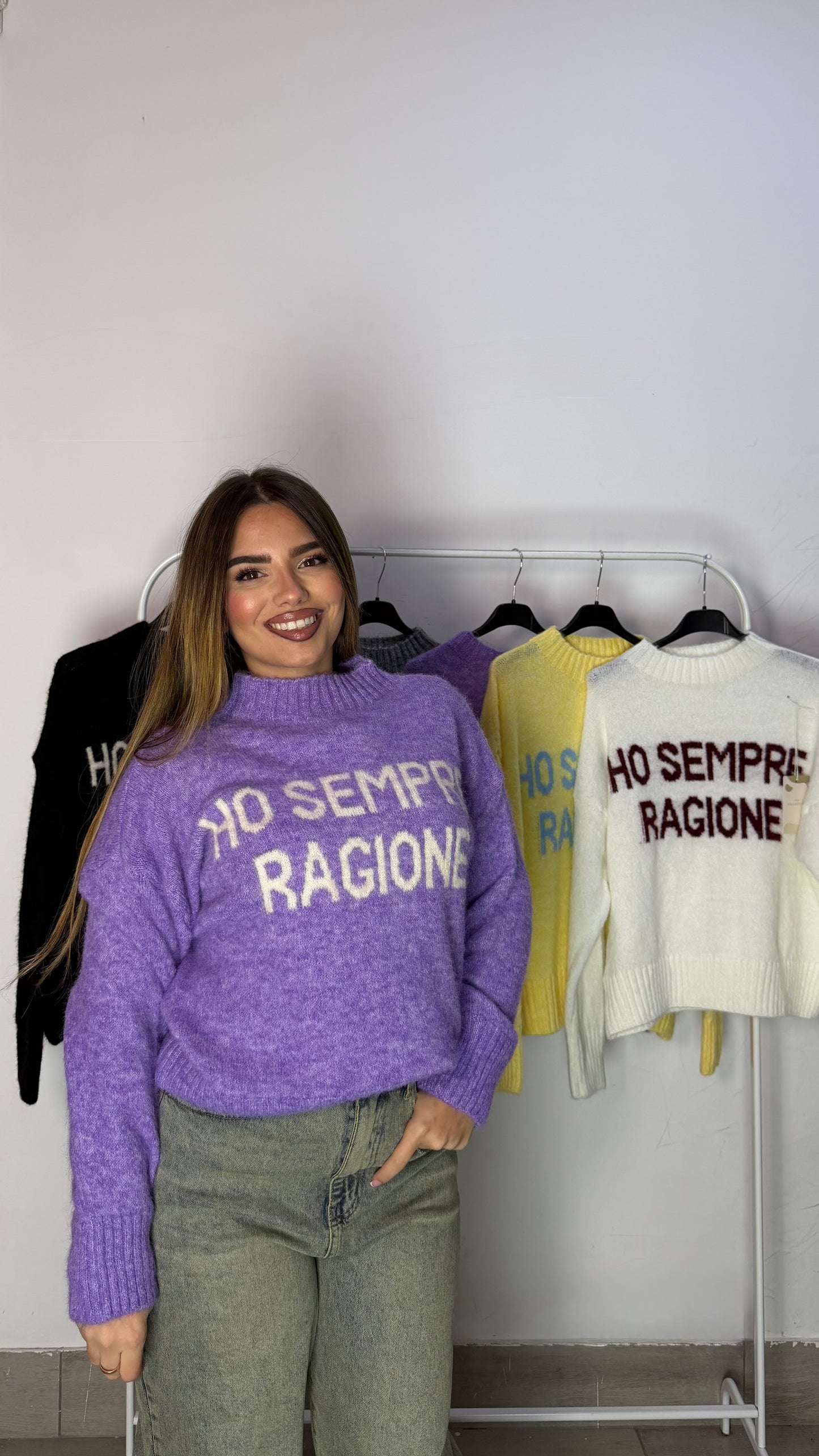 Maglioncino Ho Sempre Ragione Viola 3071