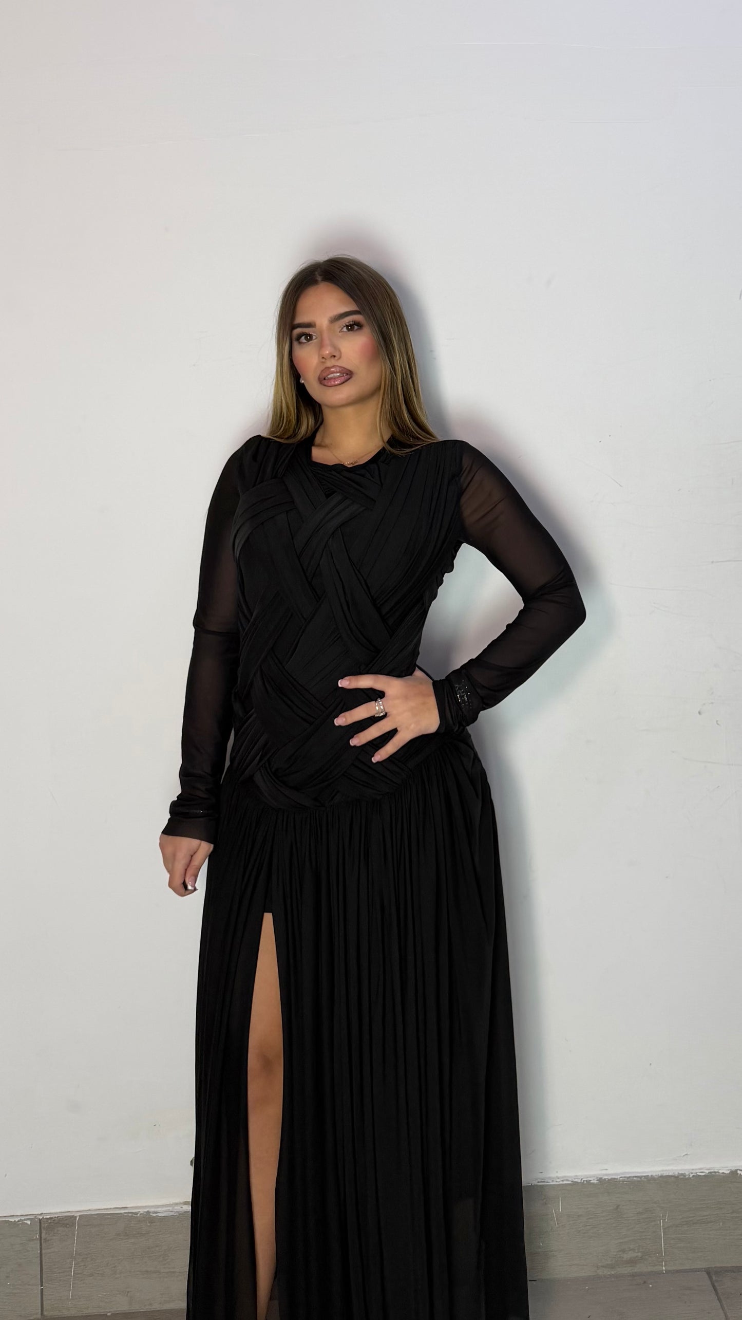 Dress Woven Nero 562