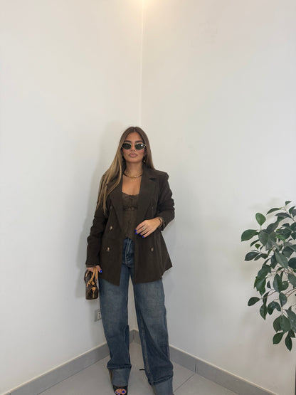 Giacca Cordelia in velluto Marrone 251017