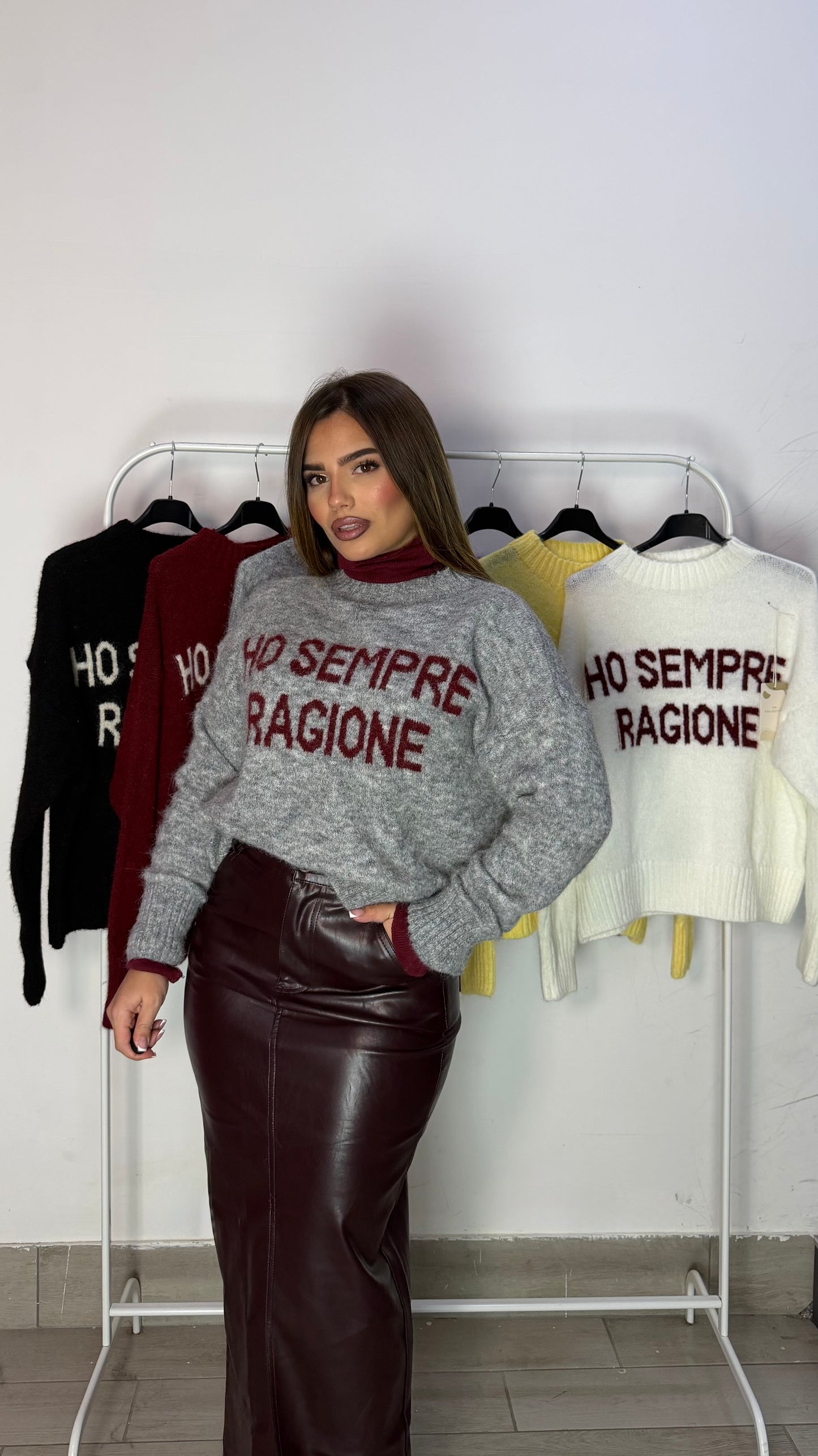 Maglioncino Ho Sempre Ragione Grigio 3071