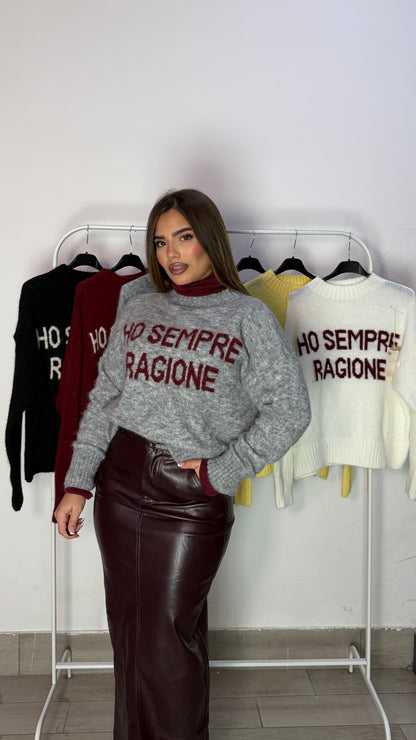 Maglioncino Ho Sempre Ragione Grigio 3071