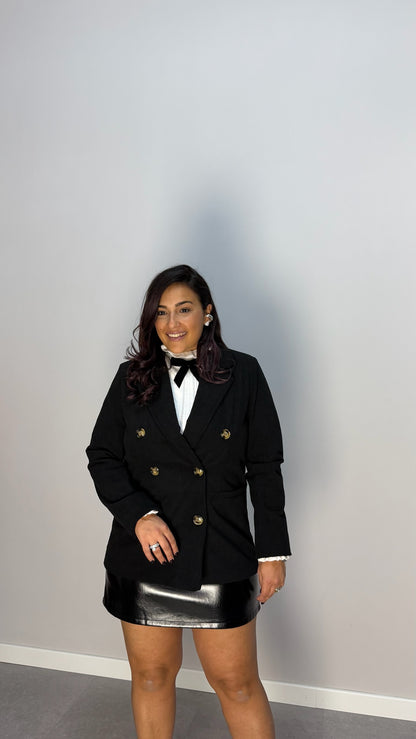 Giacca Cordelia in Velluto Nero 251017