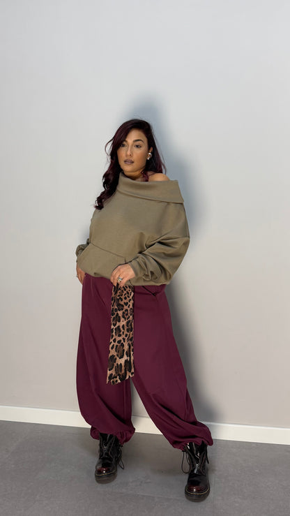 Felpa Perla Fango Felpata 97037