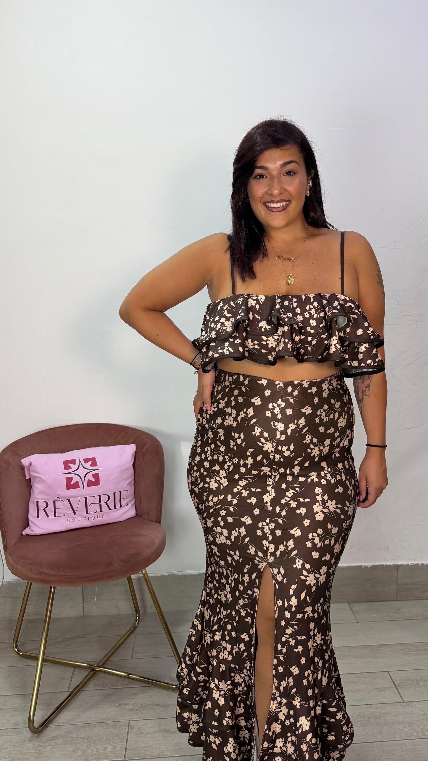 Coordinato Reina Marrone in lycra 26775