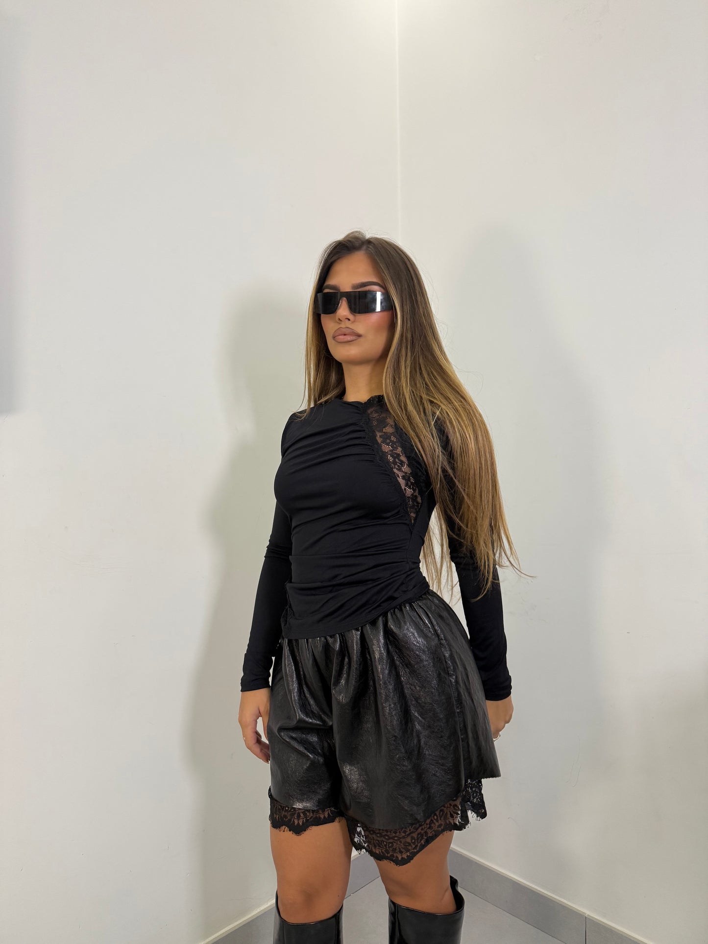 Pantaloncino black kisses 2634P