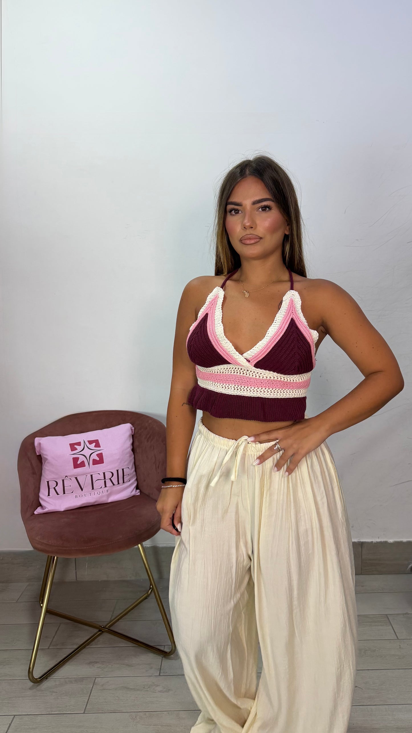 Top Paradise Bordeaux Uncinetto 22339