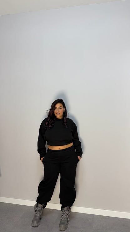 Tuta Cleo Felpata Nera 43770/784