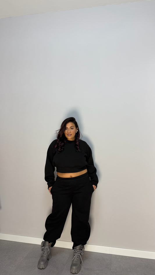 Tuta Cleo Felpata Nera 43770/784