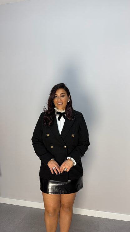 Giacca Cordelia in Velluto Nero 251017