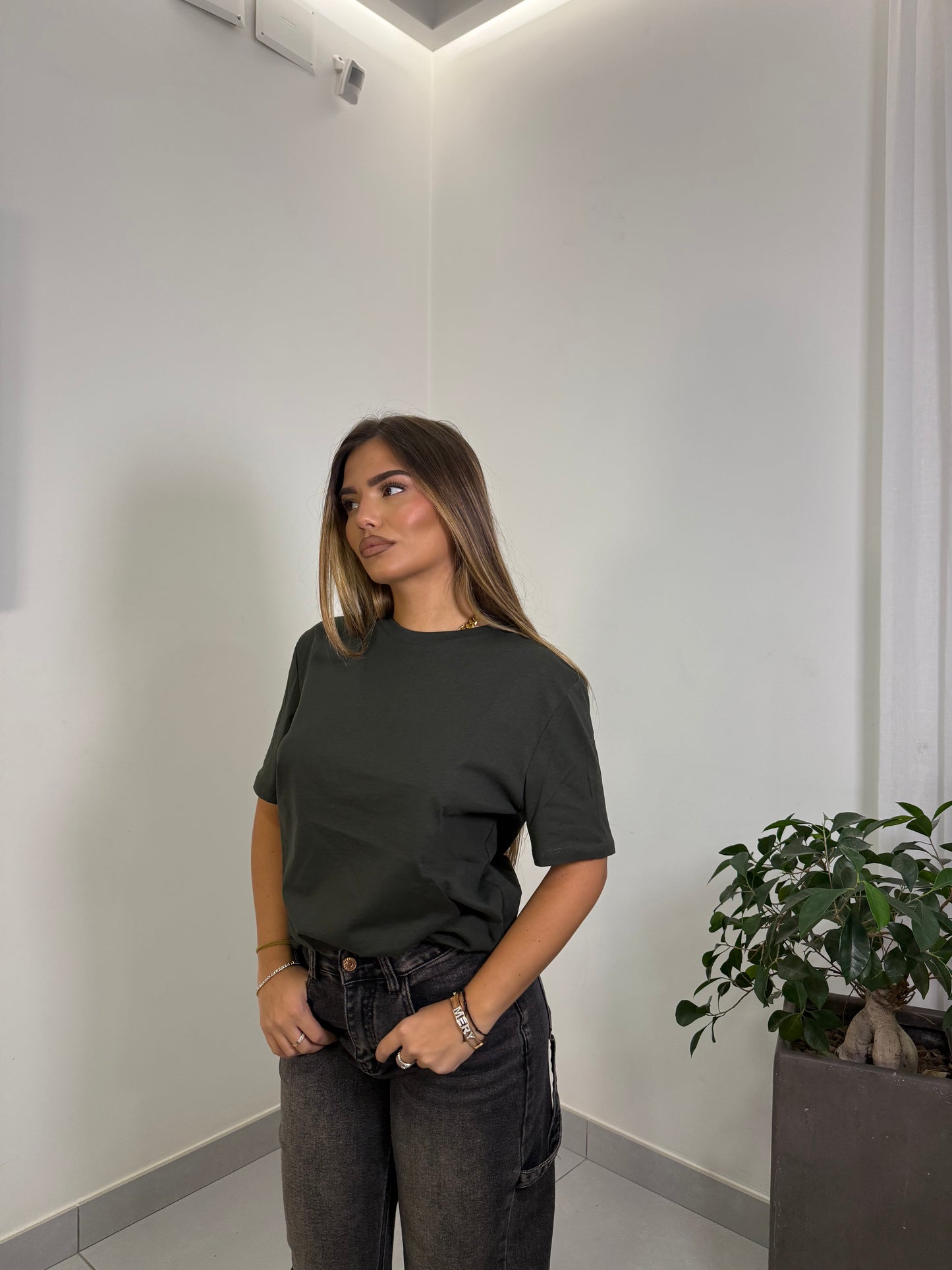 T-shirt Lumina verde militare 8869