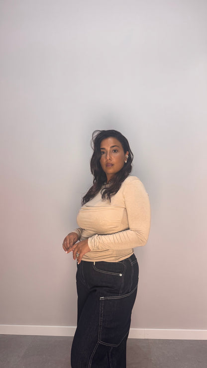 Maglia Fasciata Beige 5312