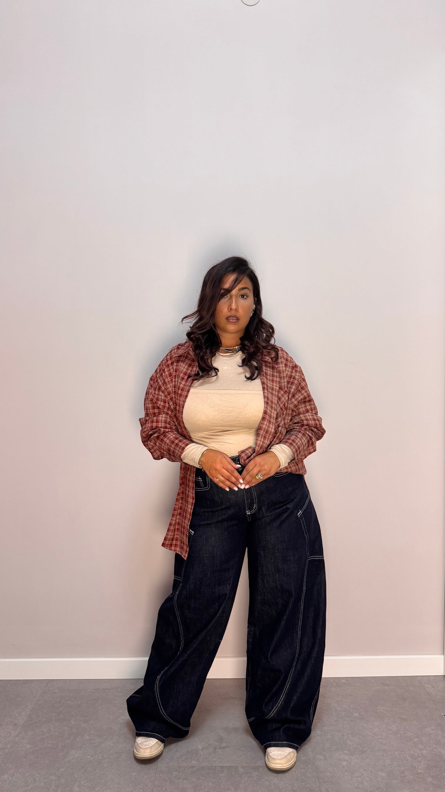 Camicia Monique a quadri rosso 17173