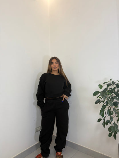 Tuta Cleo Felpata Nera 43770/784