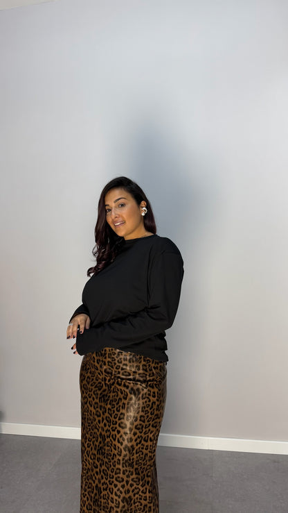 T-shirt Helena Nera con spalline F0638