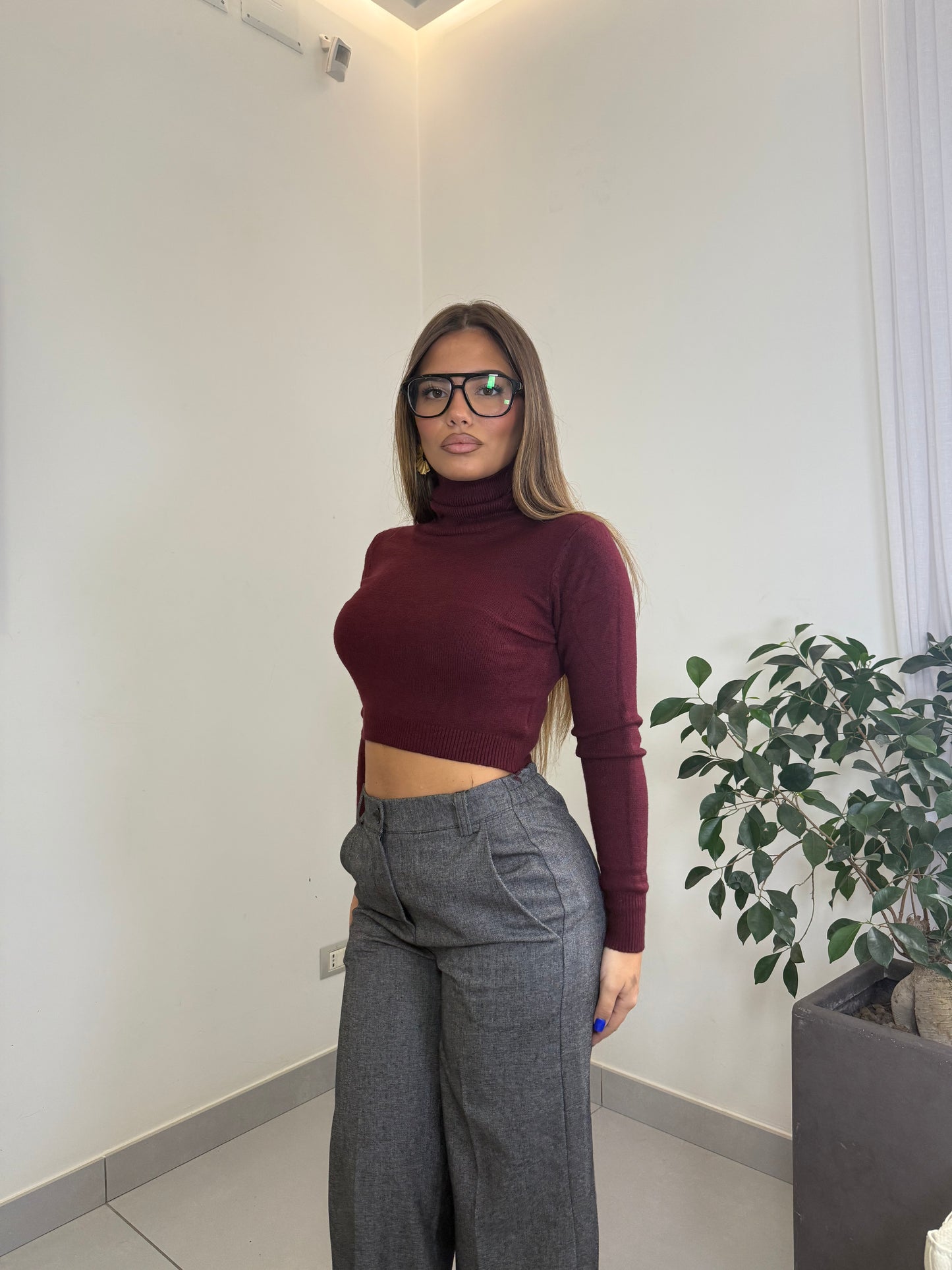 Maglioncino Bruma Lana Rasata bordeaux EM2020