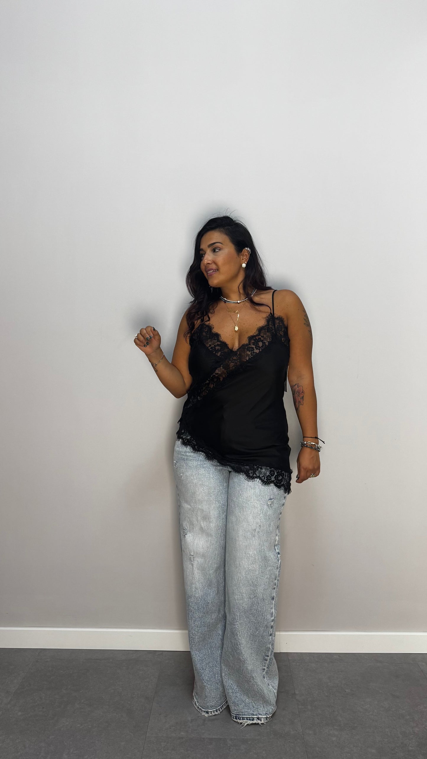 Top Camelia Nero 7805