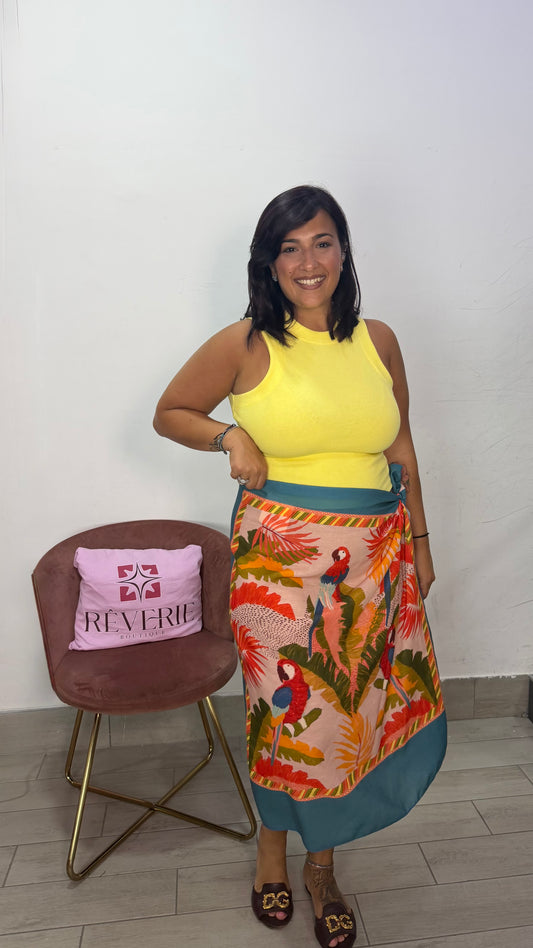 Gonna Pareo Moana Pappagallo Arancio 26740