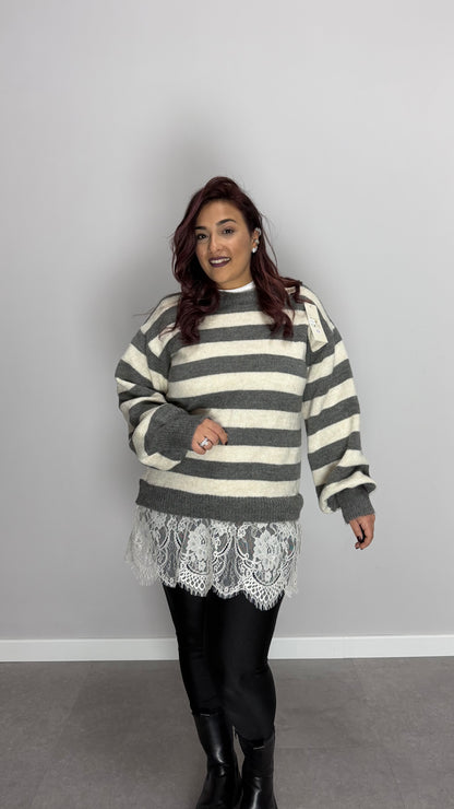 Maxi Pull Adele Soft Grigio 25892