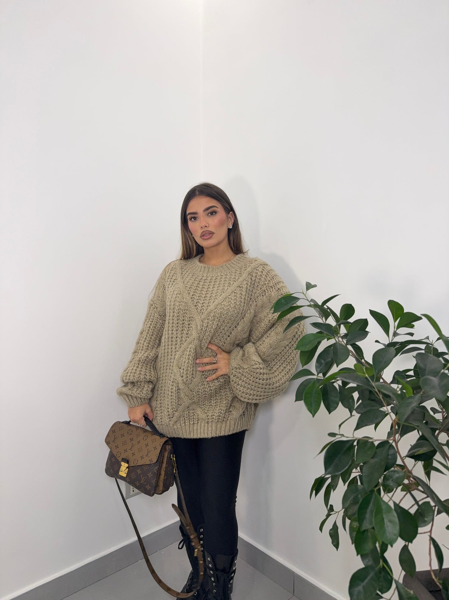 Pull Ginevra Beige Lana 33831