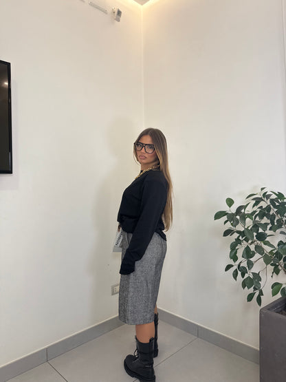 Bermuda Auster in lana Grigio 90316