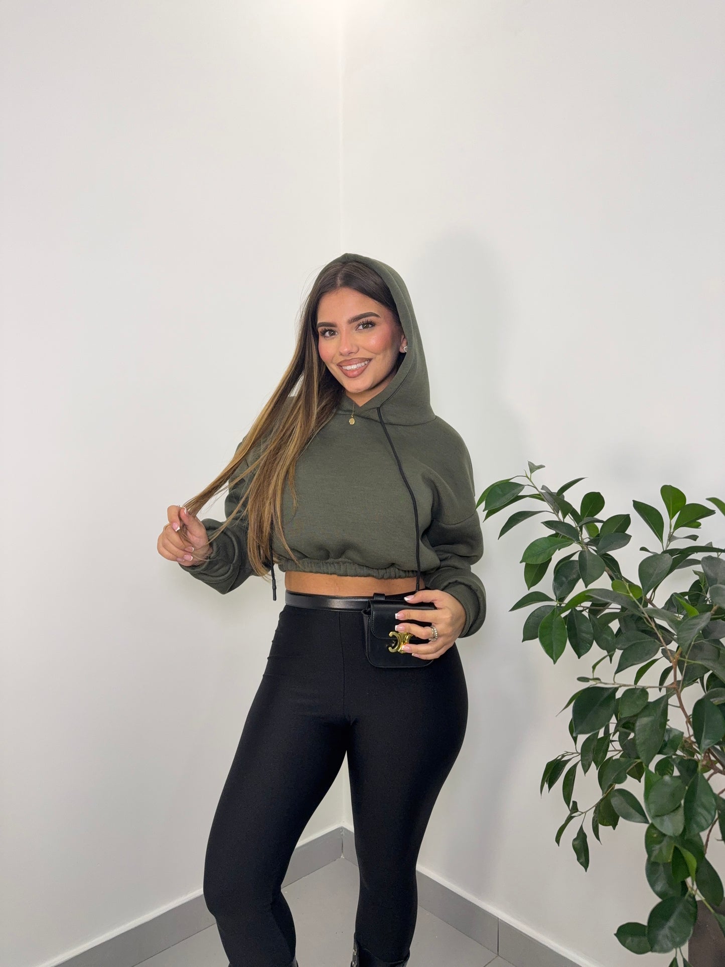 Felpa Mini Hood Felpata con Cappuccio FM44