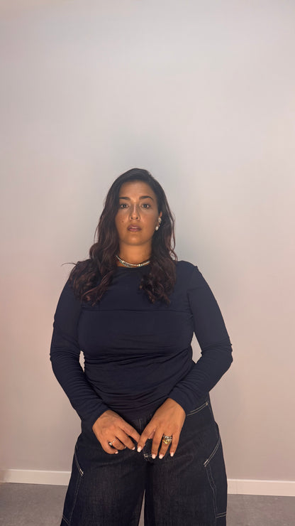 Maglia Fasciata Blu 5312