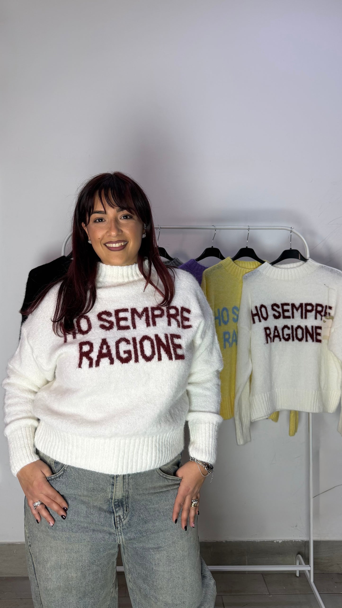 Maglioncino Ho Sempre Ragione Bianco 3071