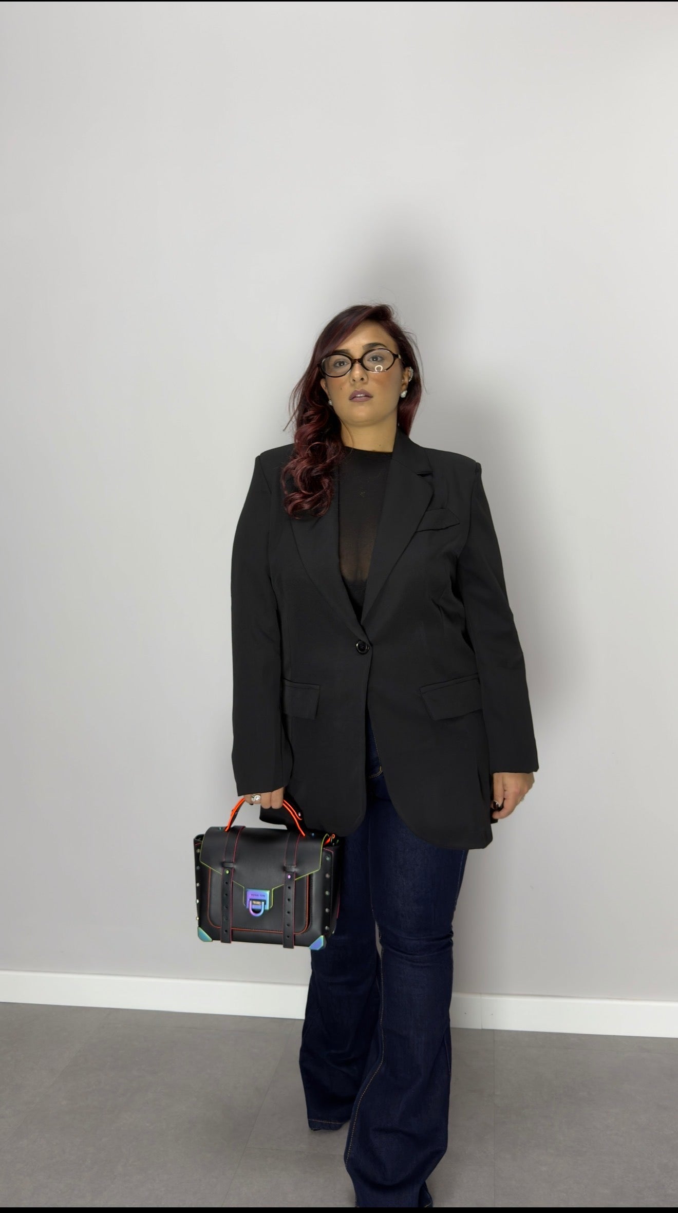 Giacca Moné Nera un Bottone M11035