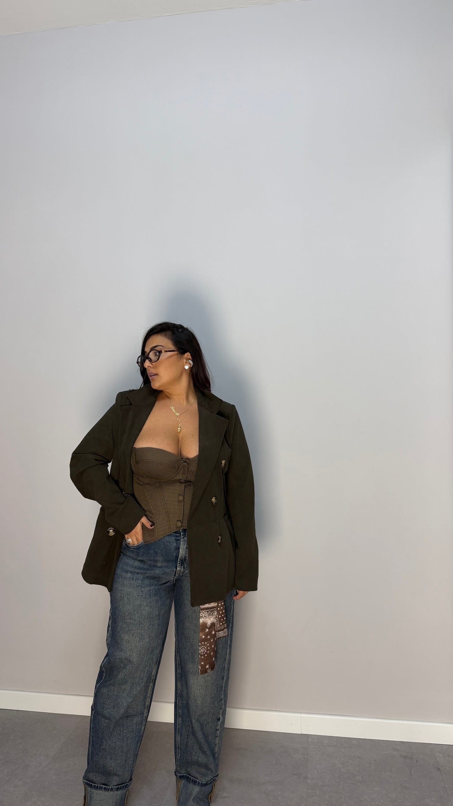 Giacca Cordelia in velluto Marrone 251017