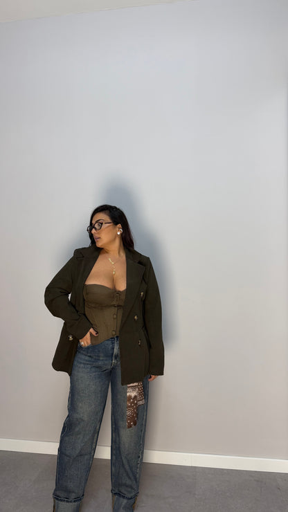 Giacca Cordelia in velluto Marrone 251017