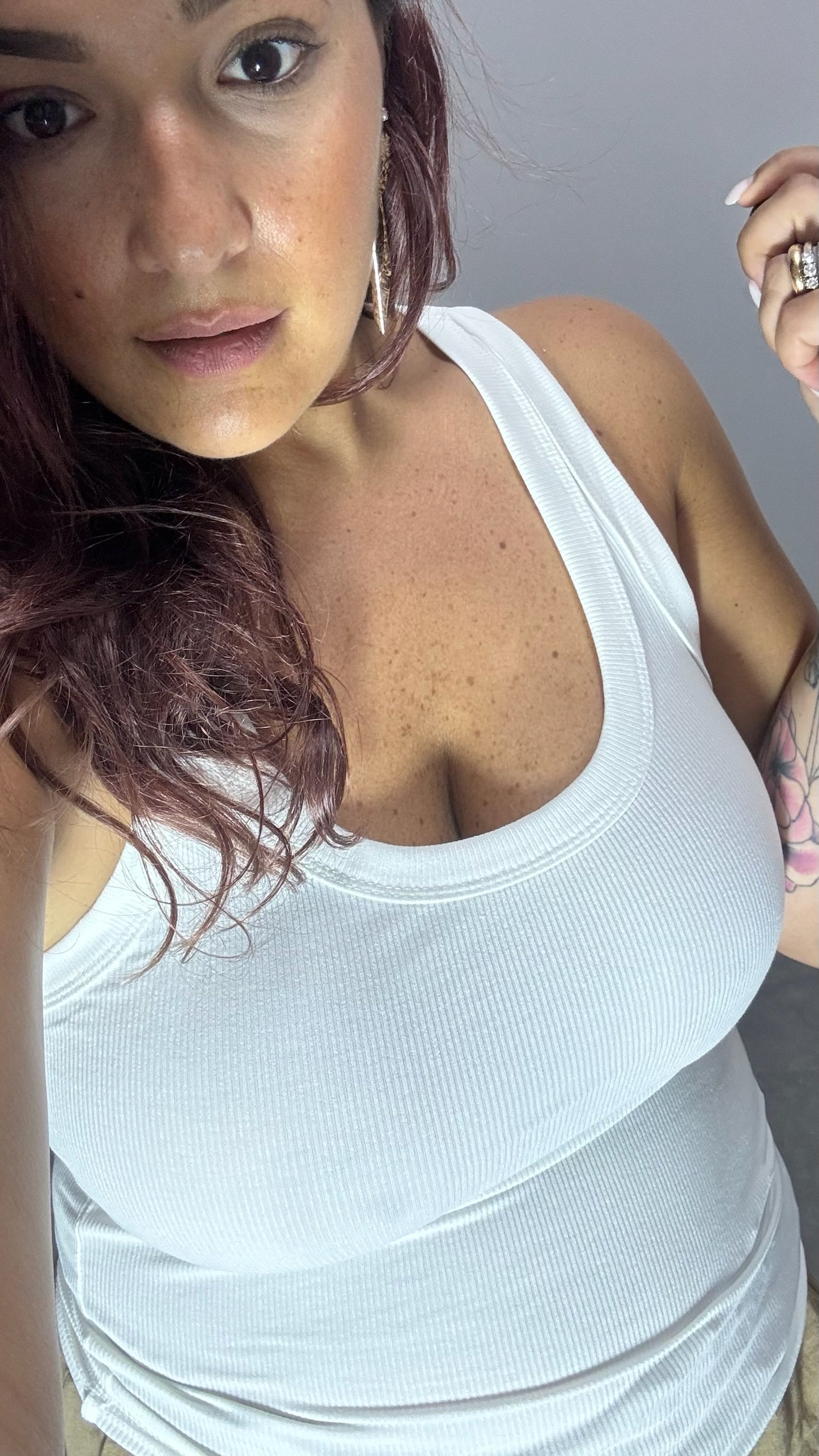 CANOTTA SCOLLO AMERICANA bianca