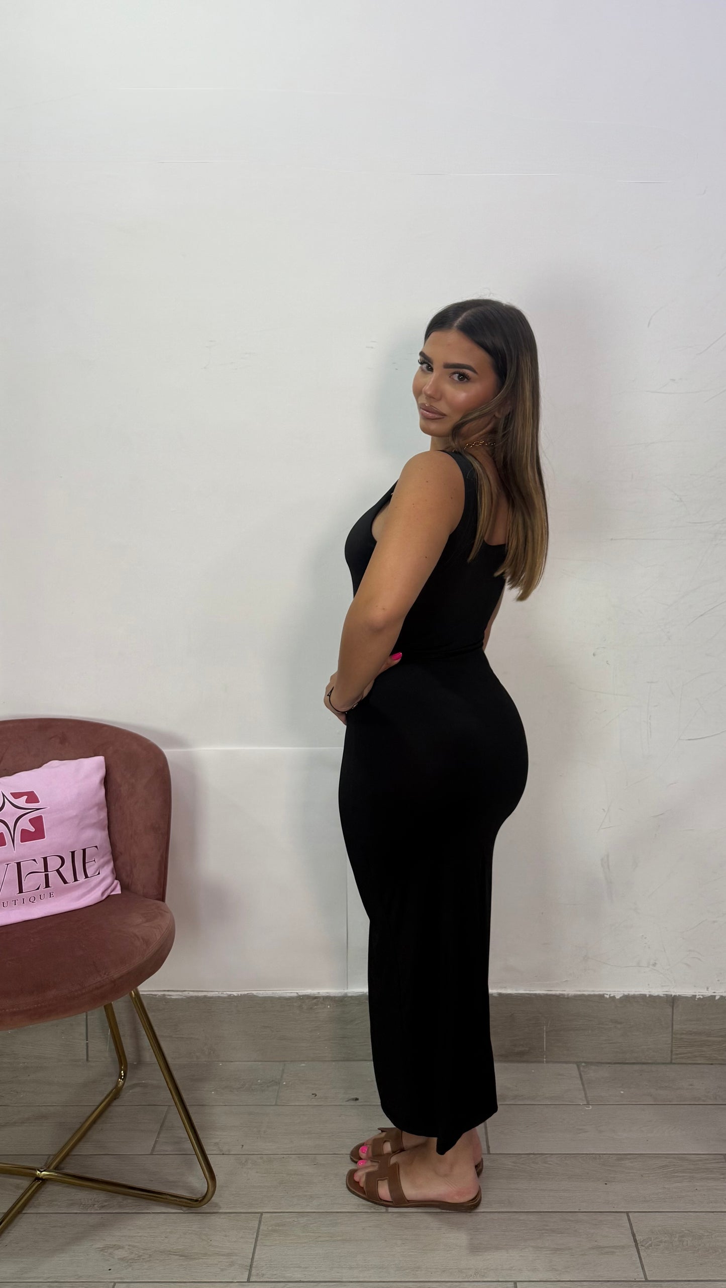 Dress Ary in Lycra con spacco 16726
